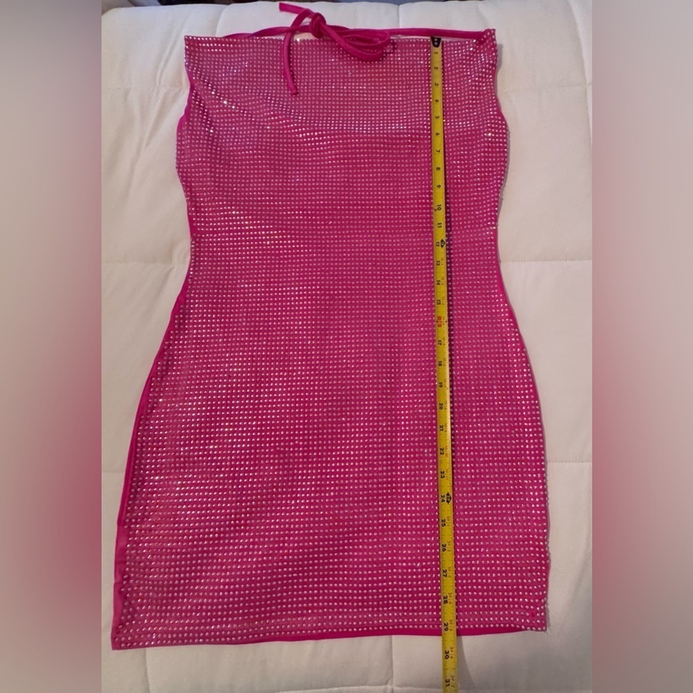 Pink Rhinestone Embellished Dress - Picture 7 of 12
